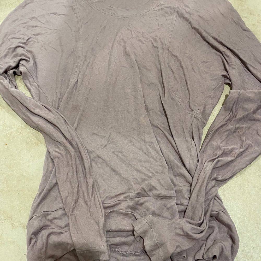 BCBG Purple long sleeve soft and slouchy